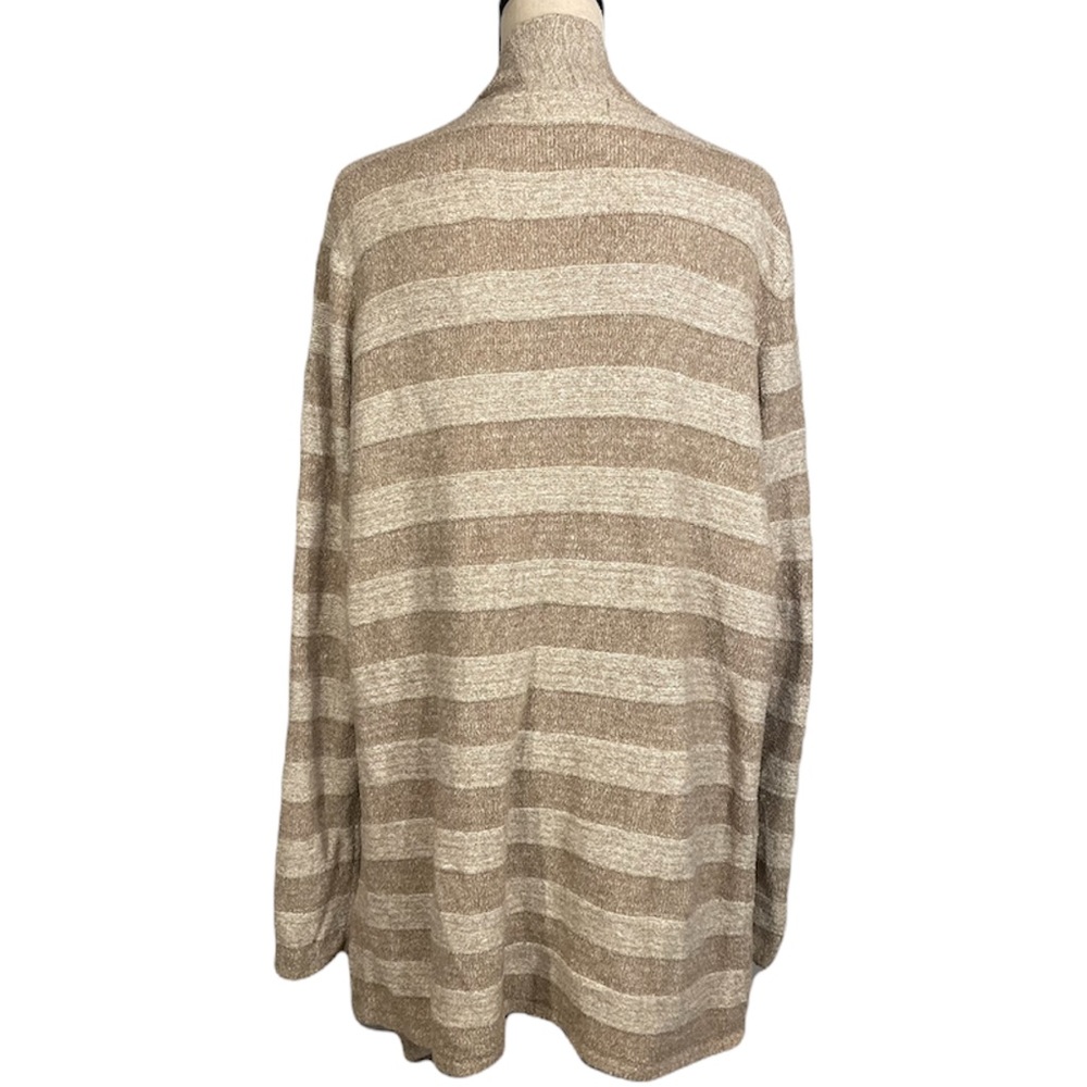 NWOT Barefoot Dreams Neutral Stripes Cozy Calypso Wrap Cardigan Sweater Size 3X - Picture 4 of 14